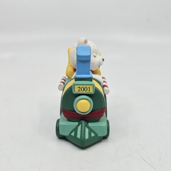 Vintage Hallmark Peppermint Express Babys First Christmas Tree Ornament 2001 - Picture 2 of 9